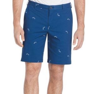 Izod Men’s Navy Shorts with Fishbone Pattern